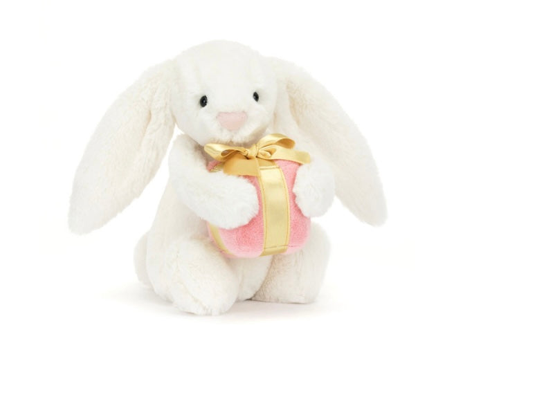 Jellycat Bashful Bunny with present
