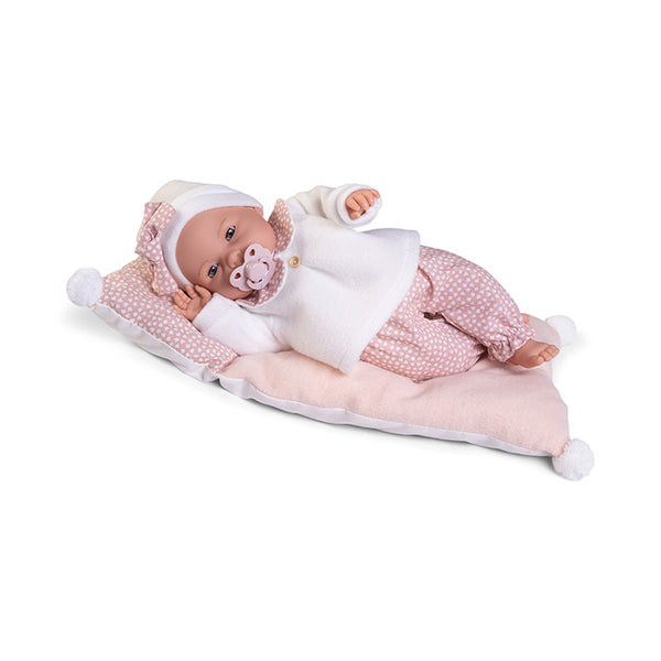 Antonio Juan doll 37 cm - Bimba lagrimitas in her little bed