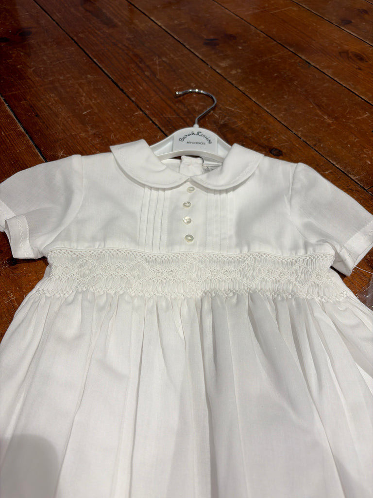 Sarah Louise White Romper & Hat002200
