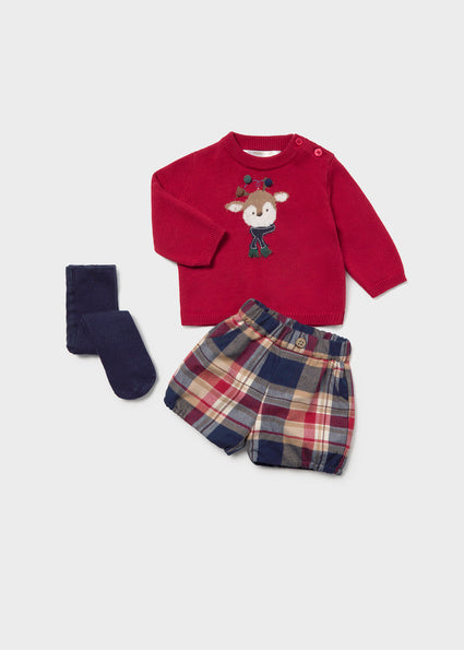 Mayoral Boys Red 3piece shorts set 2265