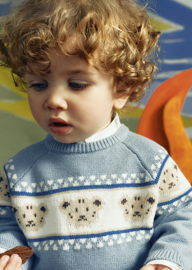 Mayoral boys jacquard knit jumper 2375