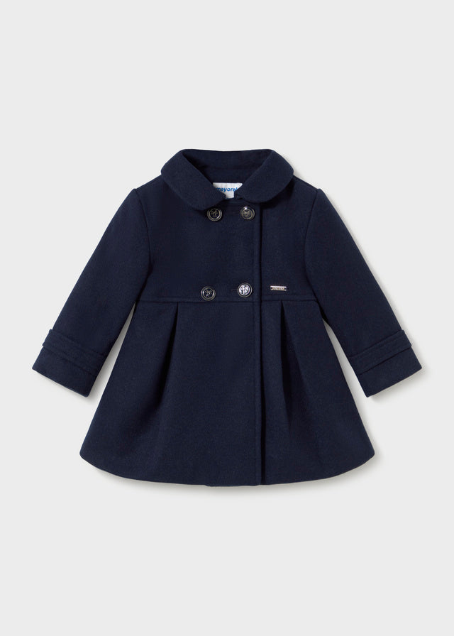 Mayoral girls navy woolen coat 2415