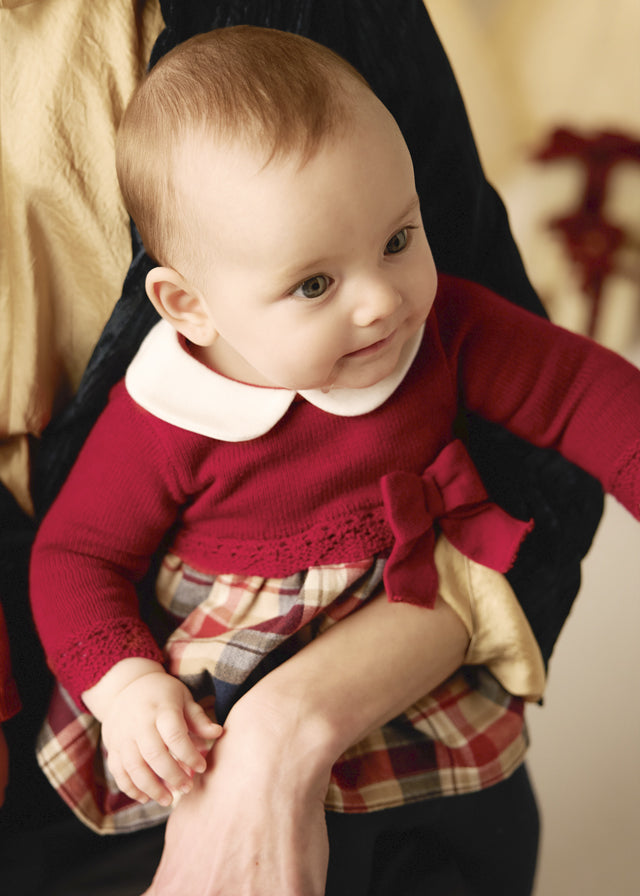 Mayoral Girls Combined knit dress 2801