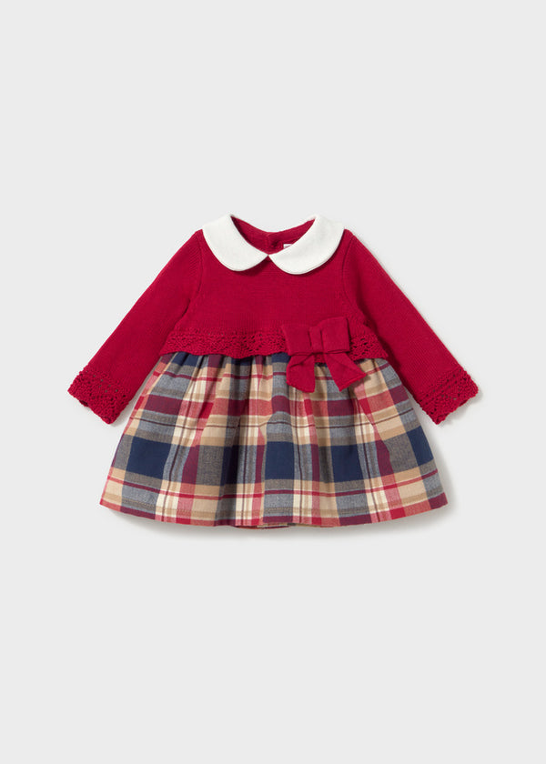 Mayoral Girls Combined knit dress 2801