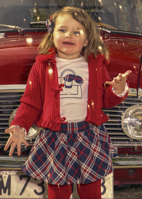 Mayoral girls plaid skirt set 2953