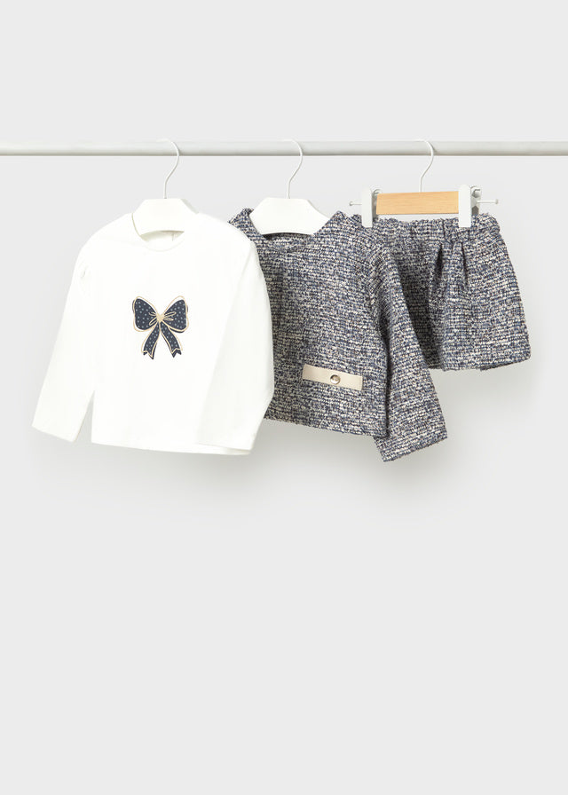Mayoral tweed knit set 2954