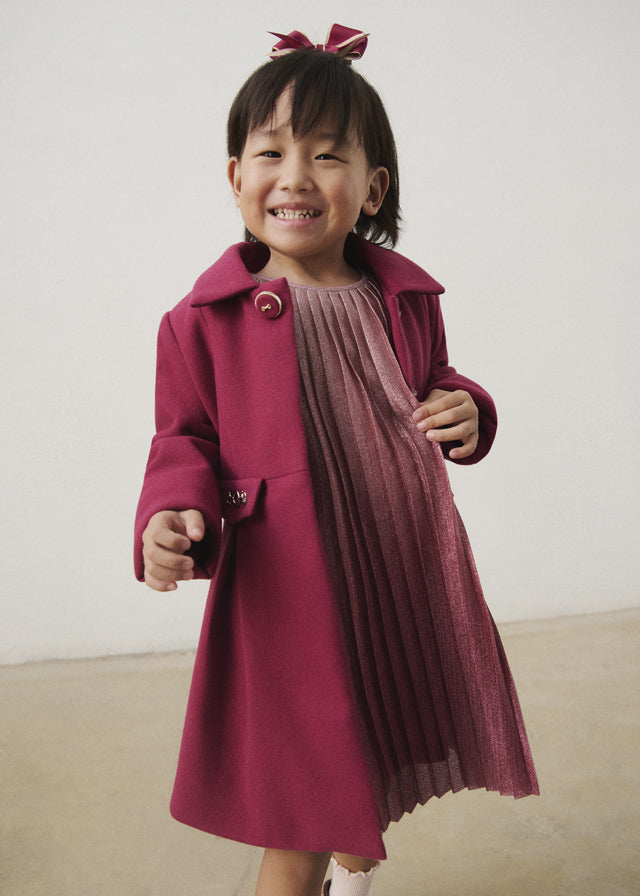 Mayoral Girls Raspberry Coat 4413