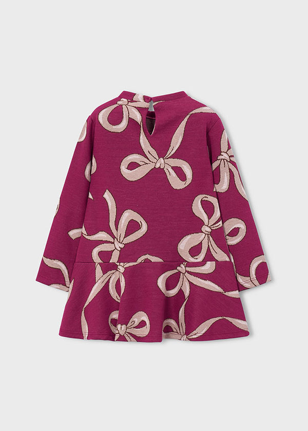 Mayoral jacquard knit dress with bag 4912