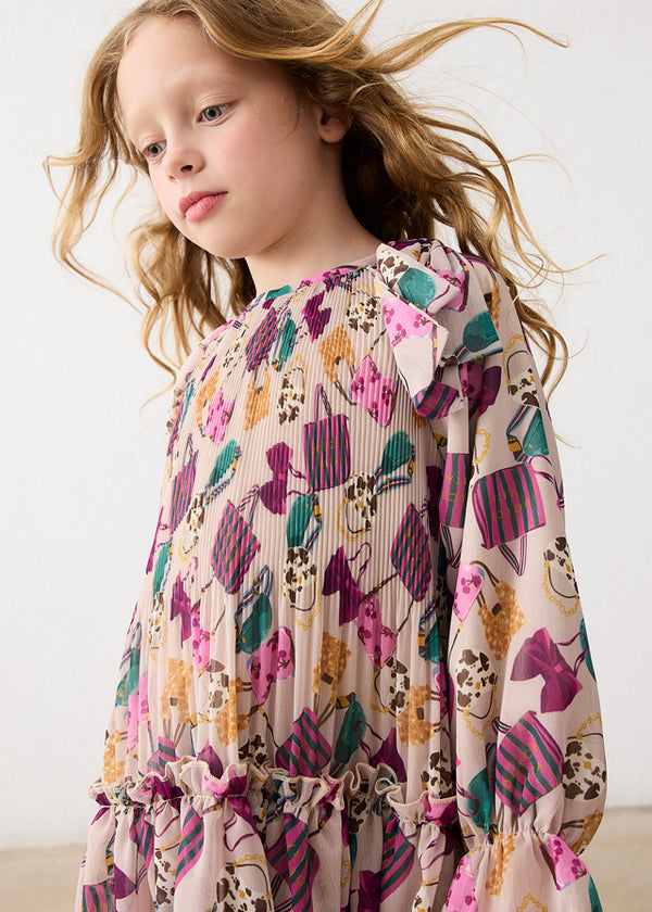 Mayoral girls pleated dress 4915