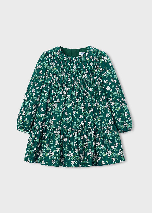 Mayoral Girls printed velvet dress 4926