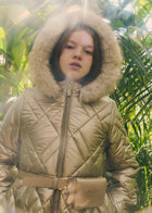 Abel & Lula belted puffer jacket 5814