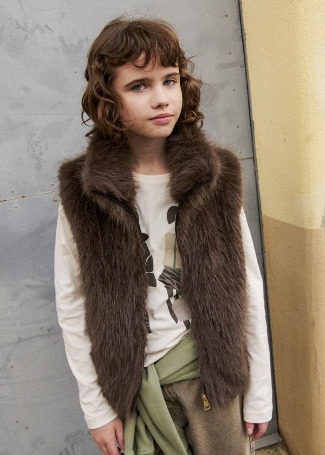 Mayoral faux fur vest 7305