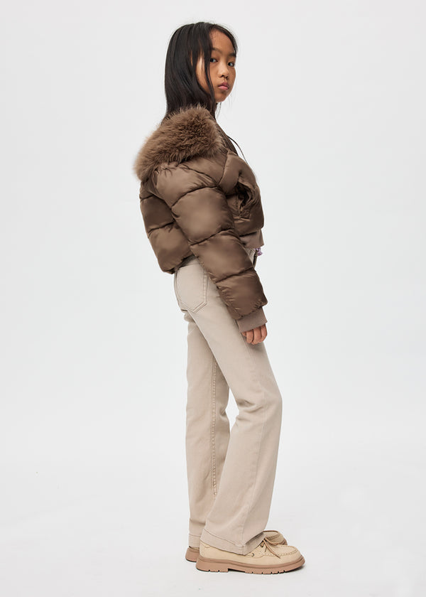 Mayoral Puffer Jacket with faux fur collar 7440