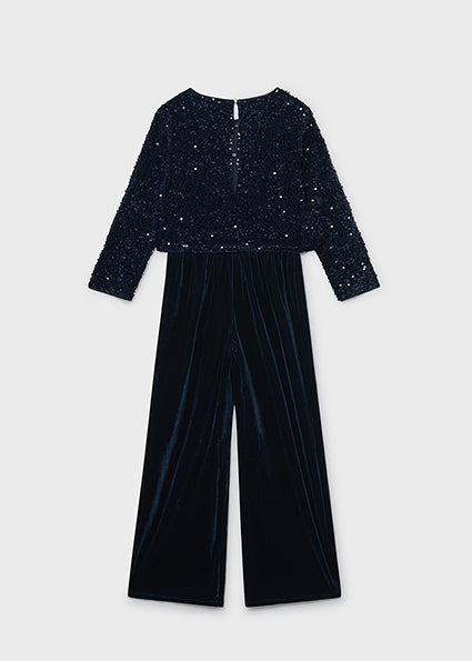 Mayoral velvet sequin jumpsuit 7858