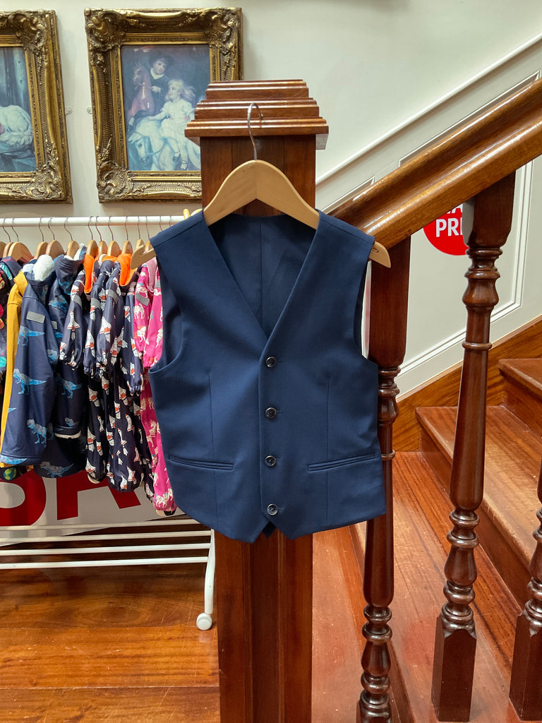Zazzi light plain navy waistcoat