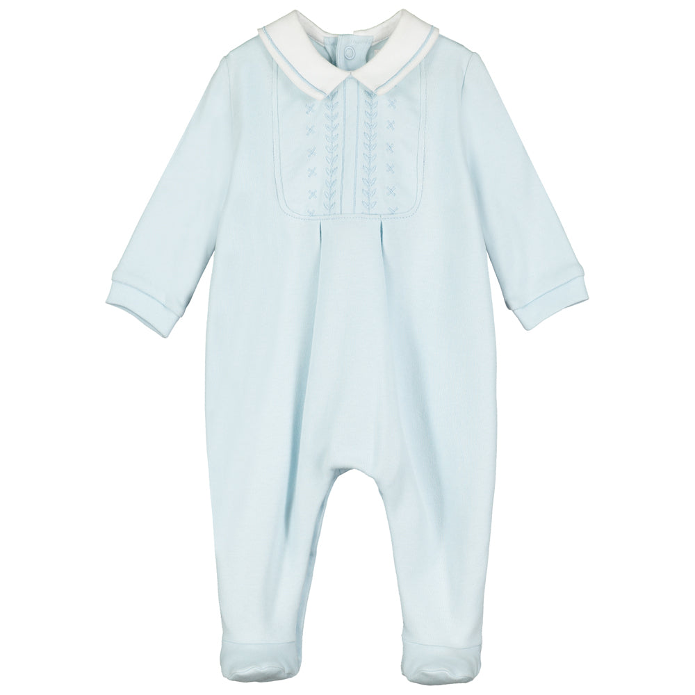 Emile et Rose Pale Blue Malcolm Babygrow and Hat