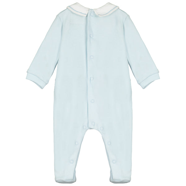 Emile et Rose Pale Blue Malcolm Babygrow and Hat