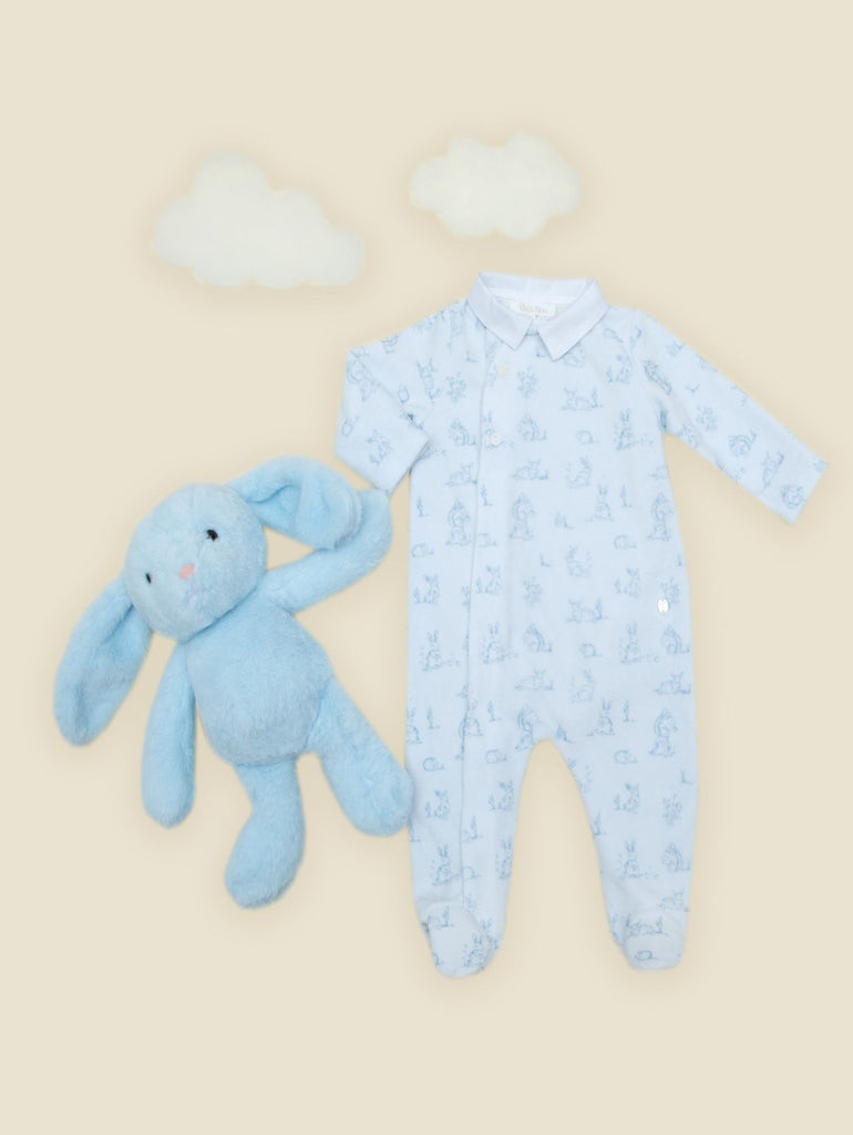 Patachou baby boy light blue babygrow