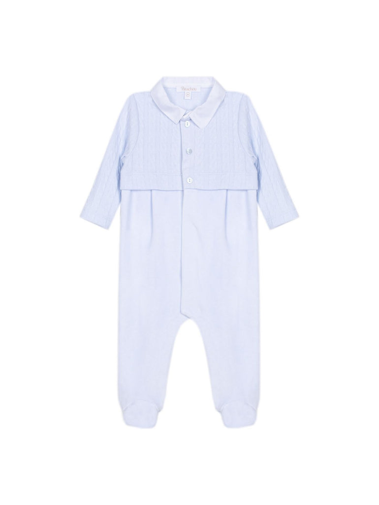 Patachou baby boy light blue babygrow