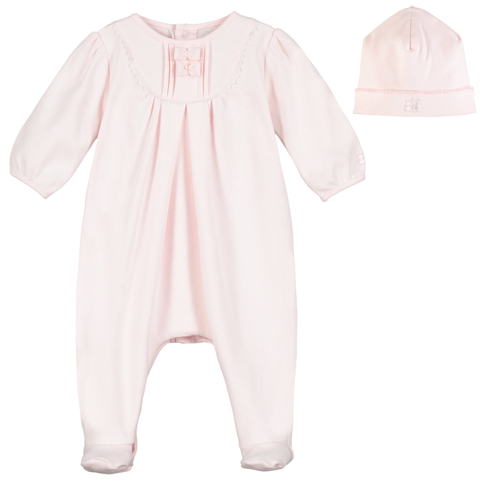 Emile et Rose Shantel pale pink babygrow