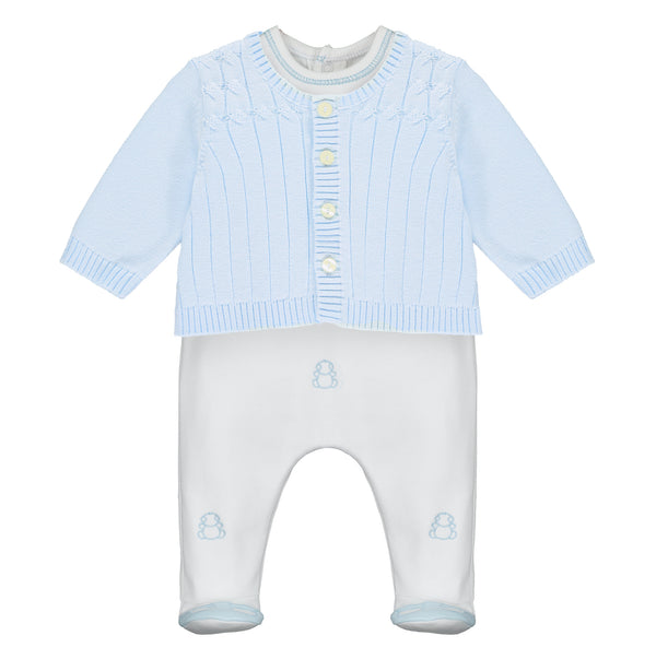 Emile et Rose Archer Babygrow and cardigan set