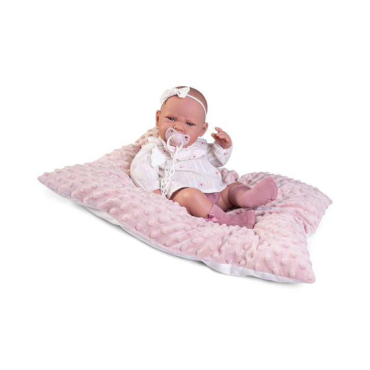 Antonio Juan doll 42 cm - Newborn Lea with cushion 50157