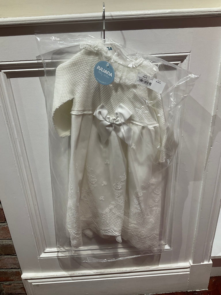 Juliana white lace baby gown