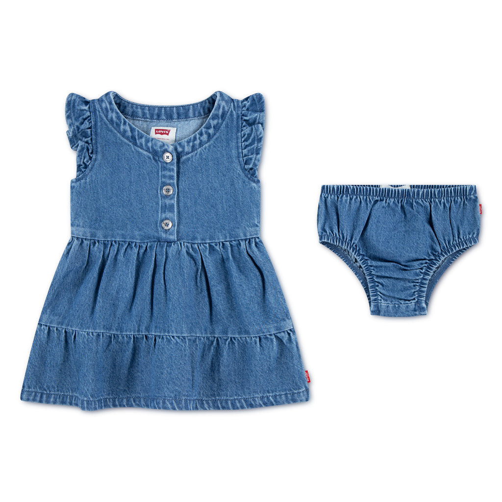 Levi's flutter sleeve button dress