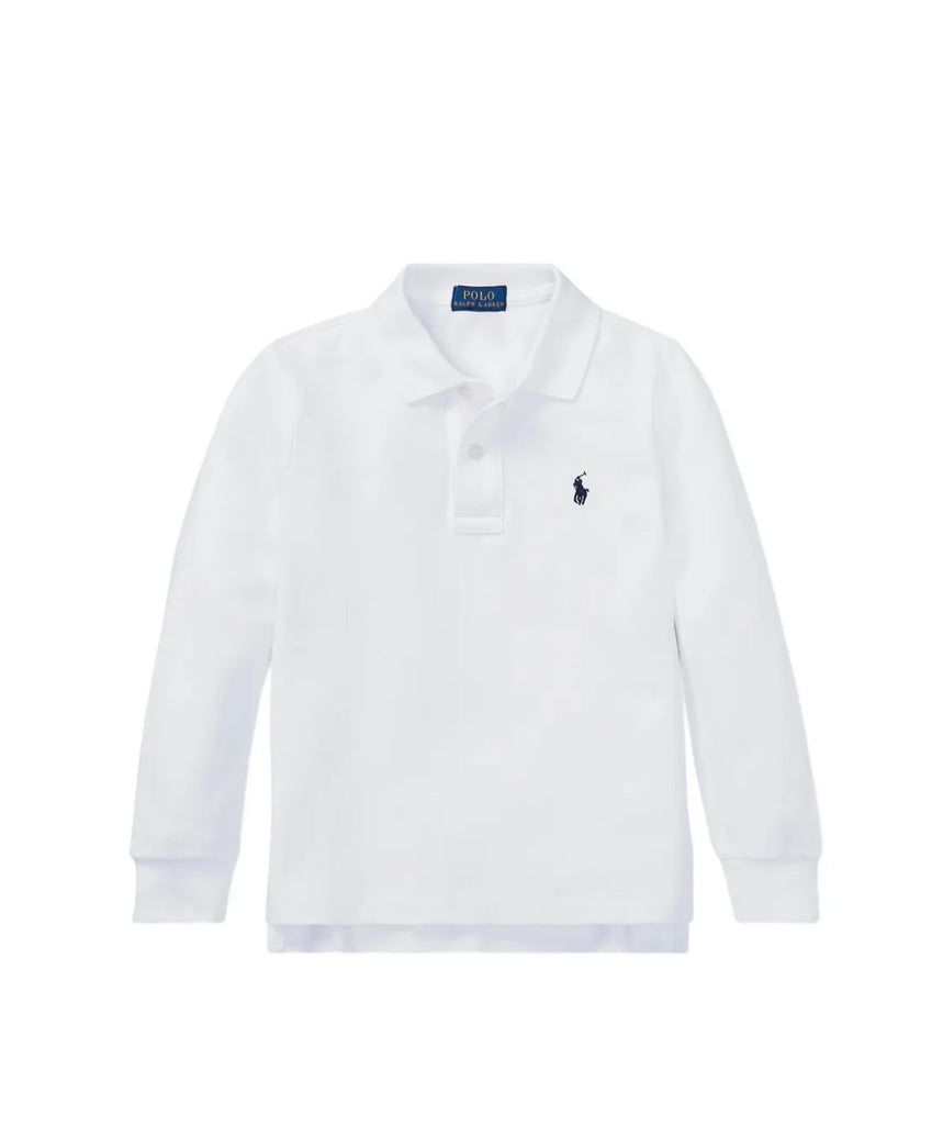Ralph Lauren Boys cotton mesh long sleeve polo