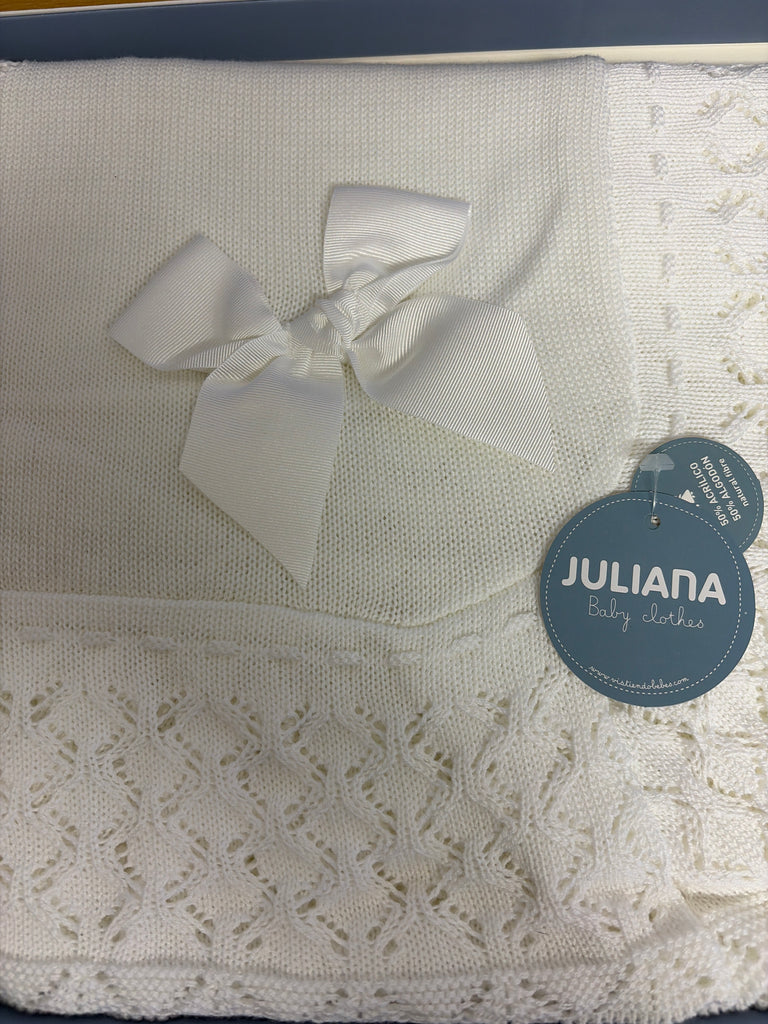 Juliana White Christening Shawl