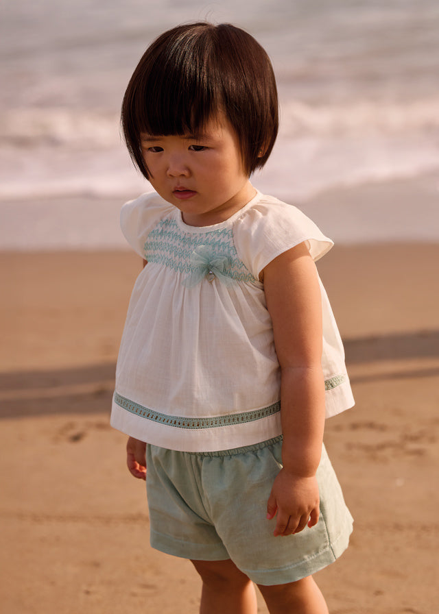 Mayoral baby Shorts Set in jade 1212
