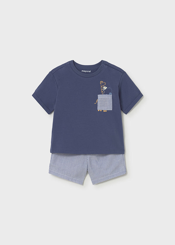 mayoral Boys capri Blue bermuda set 1228