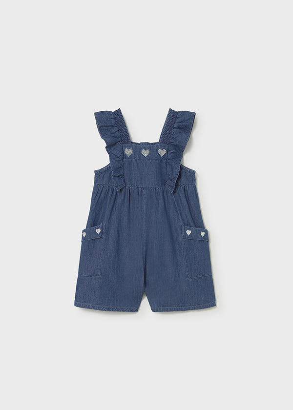 Mayoral girls denim romper 1828