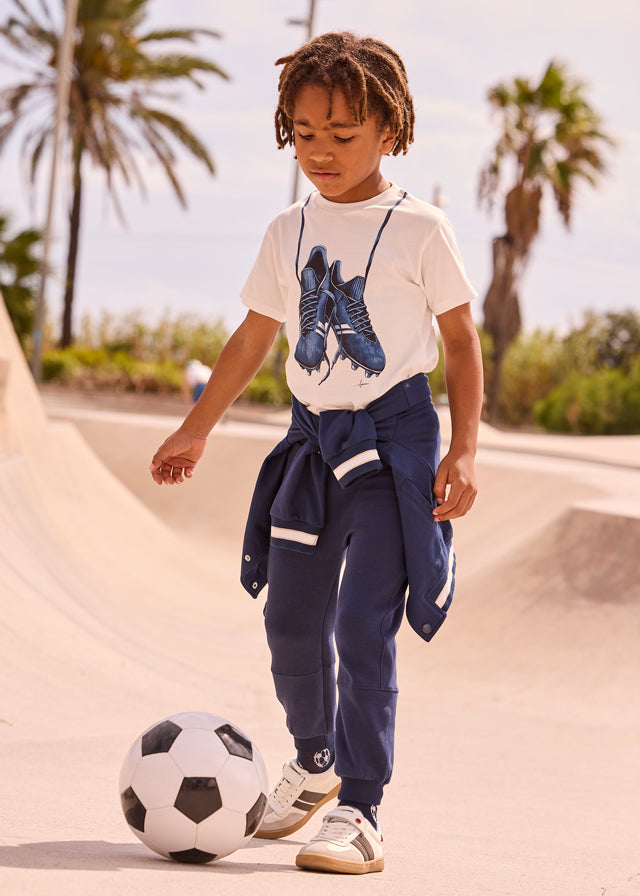 Mayoral Boys pants with zippers in navy 3583