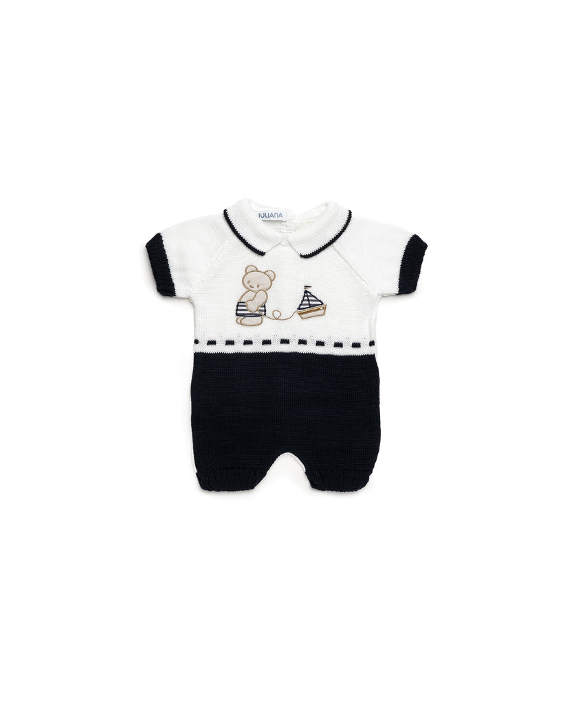 Juliana baby boy knit romper 26162