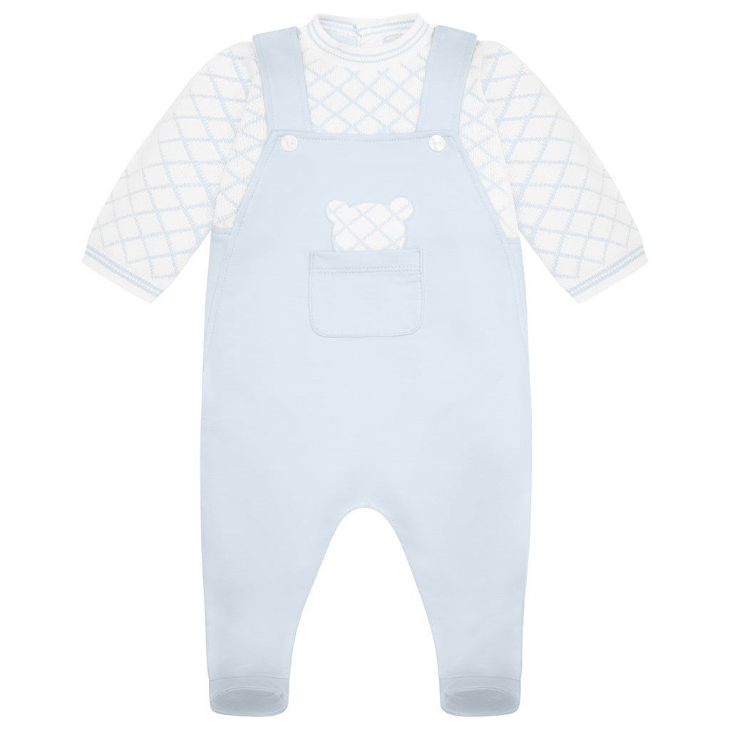 Emile et Rose Kit boys teddy dungaree style babygrow