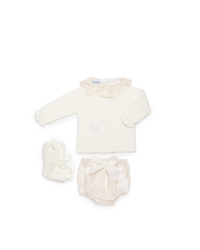 Juliana knit baby 3piece 26603