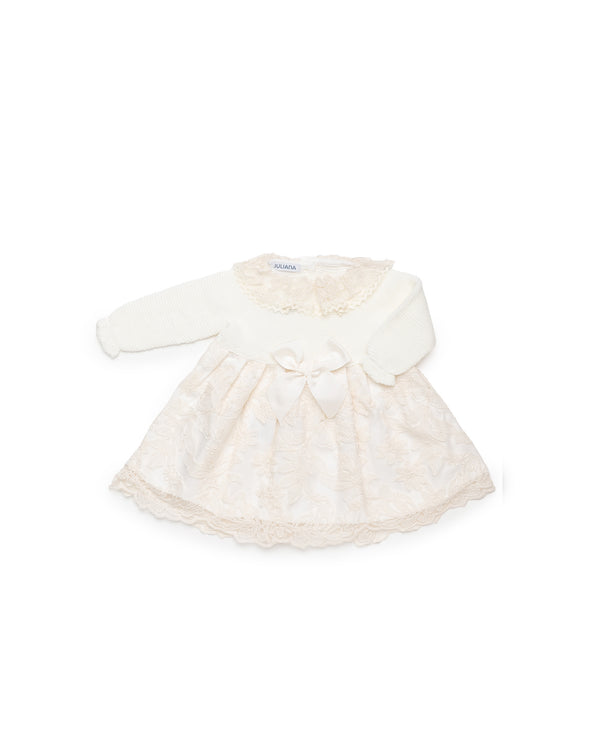 Juliana ivory knitted lace dress 26658