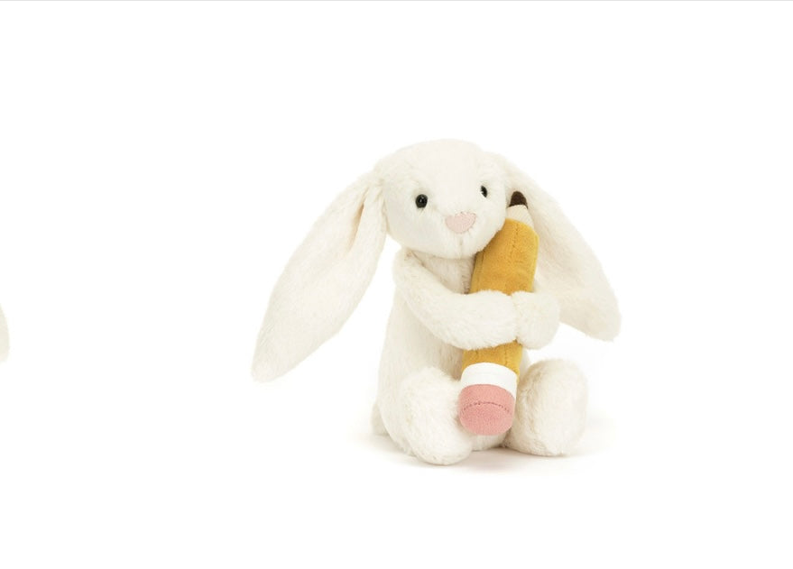 Jellycat Bashful Bunny With Pencil