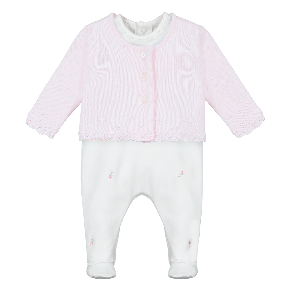 Emile et Rose babygrow and cardigan set