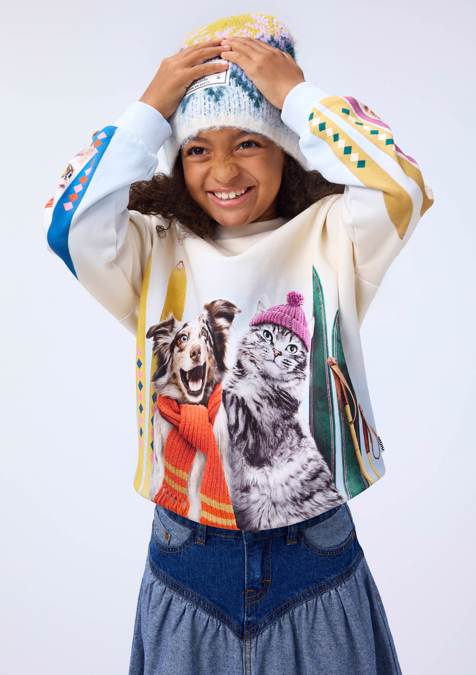 Molo Maxi Girls Light Blue Sweater
