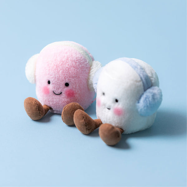 Jellycat Amuseables toastie pink and white marshmallows