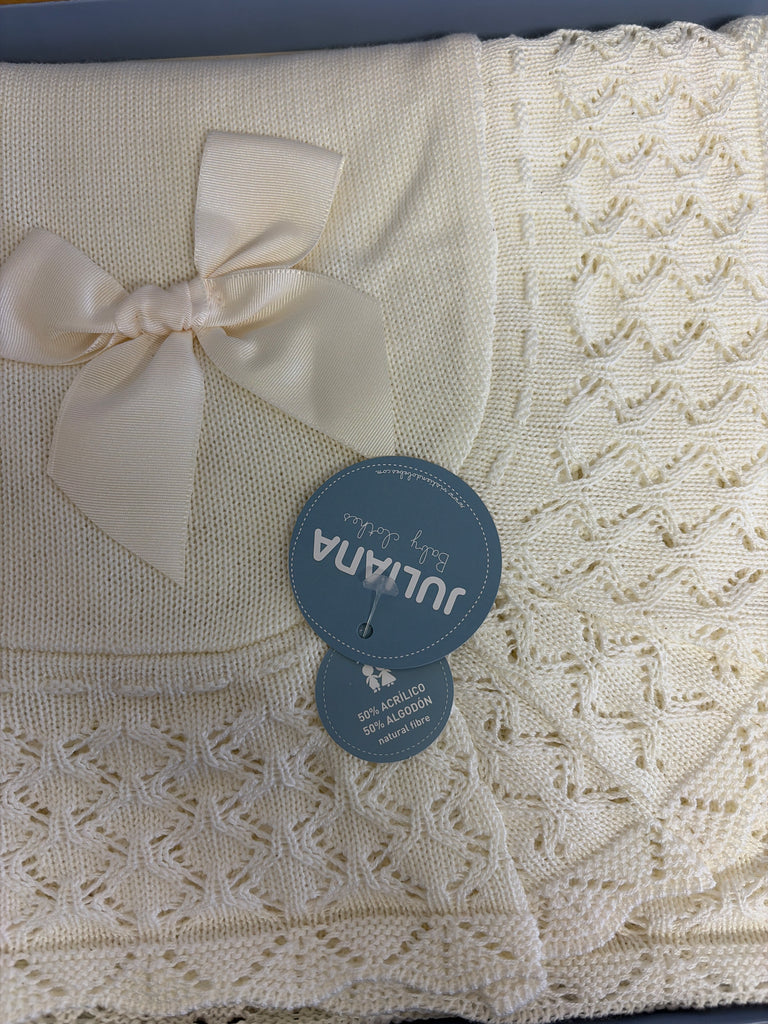Juliana Ivory Christening Shawl
