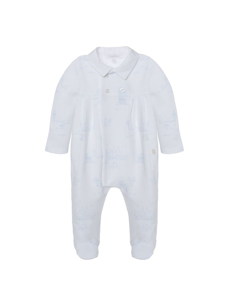 Patachou white/ Blue Babygrow