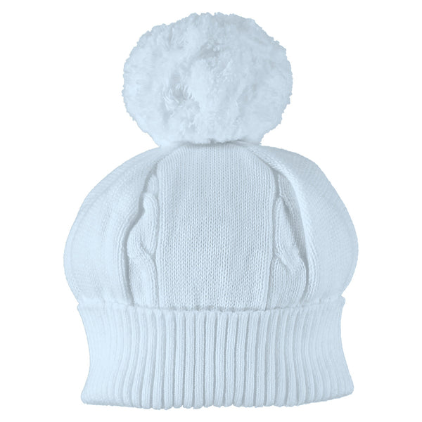 Emile et rose Fuzzy blue baby bobble hat