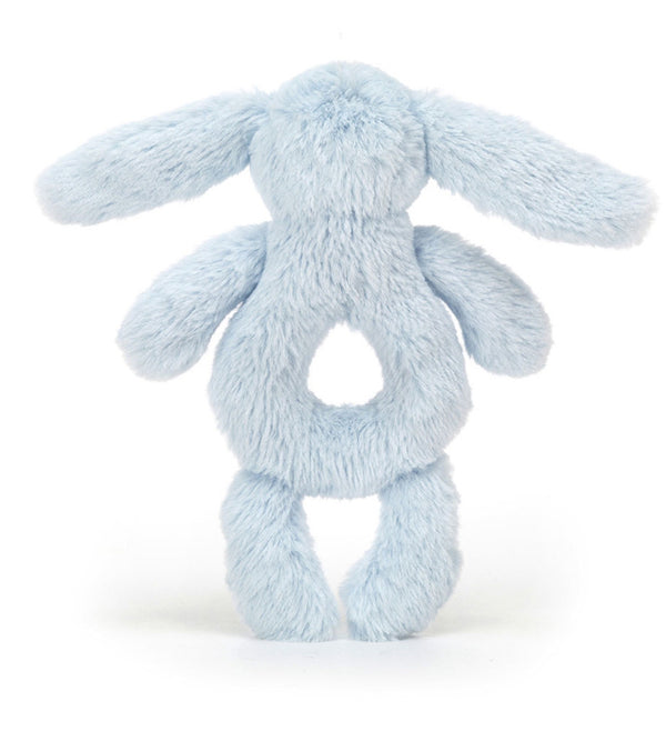 Bashful blue bunny ring rattle