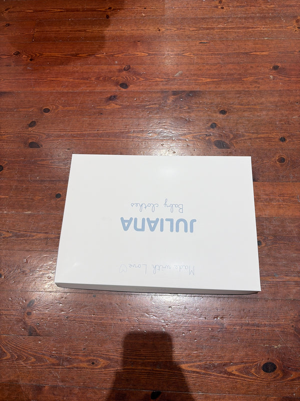 Juliana all over open knit work white christening shawl