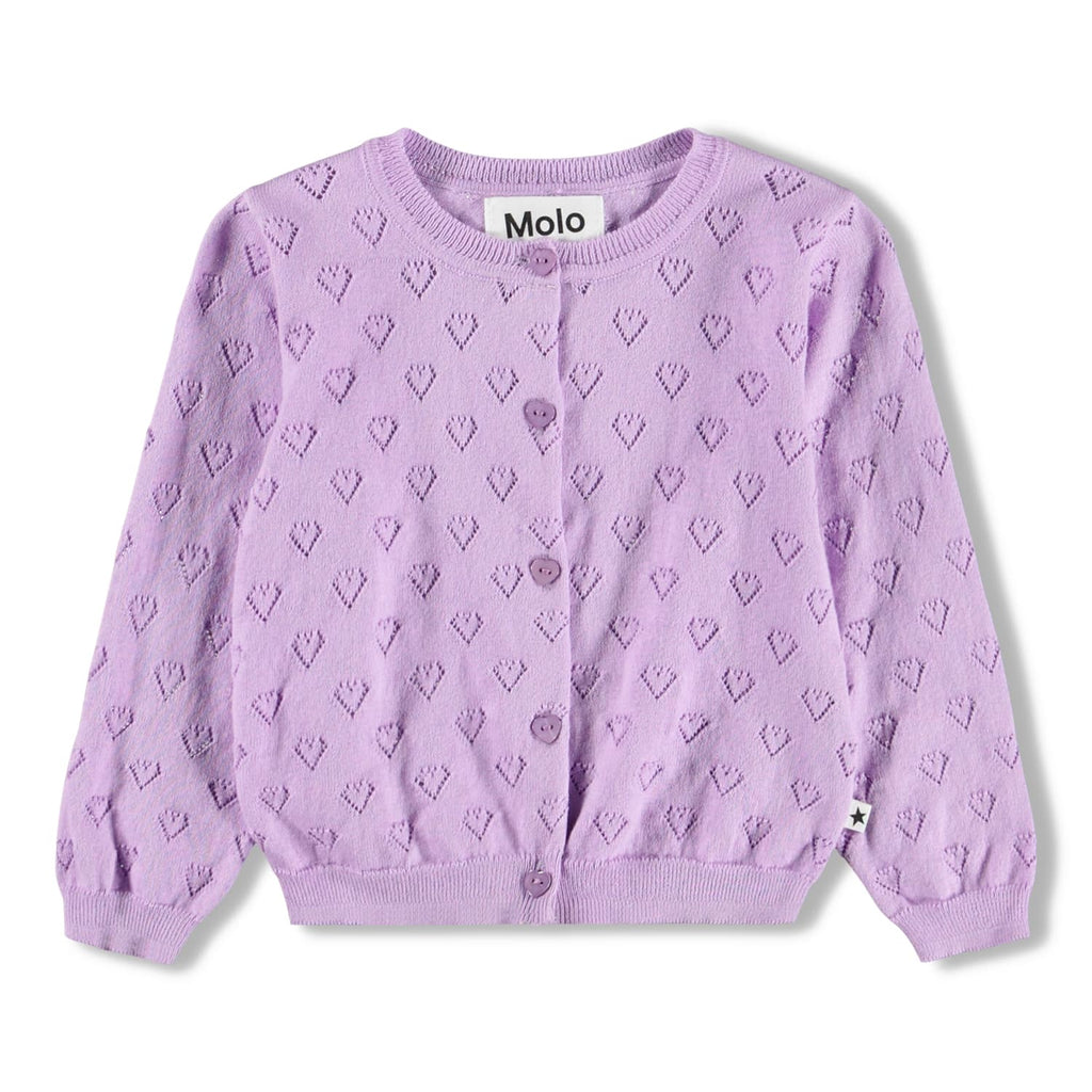 MOLO purple crocus petal gertrud cardigan