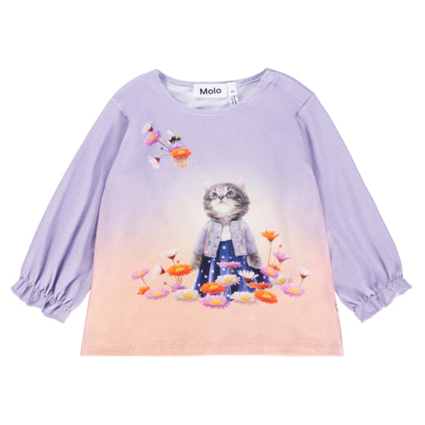 Molo elina dressy kitten printed top