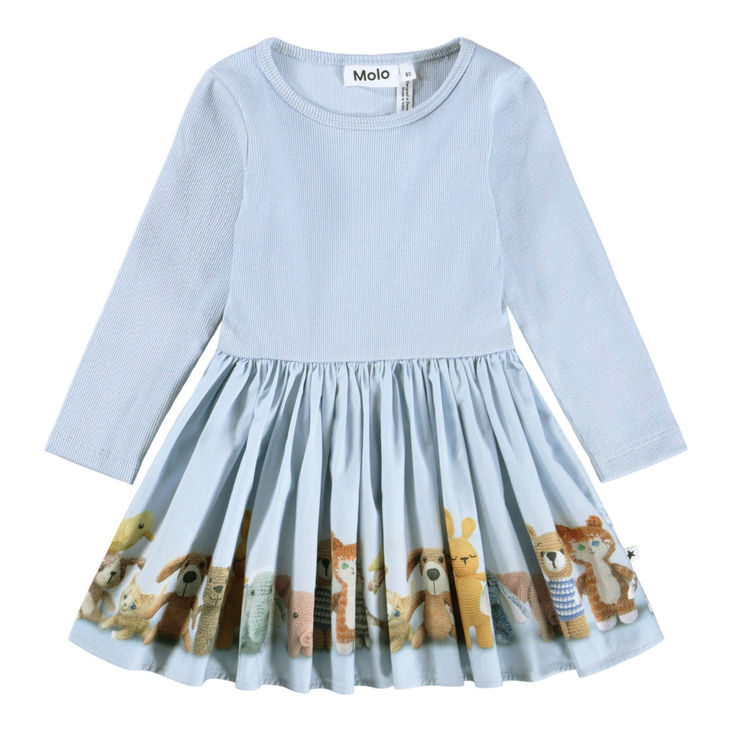 Molo Candi pale blue teddy Dress